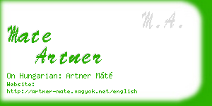 mate artner business card